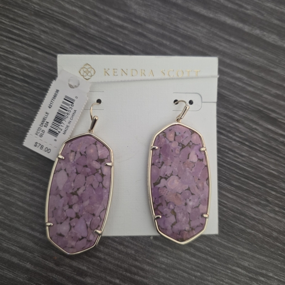 Kendra Scott Lilac Stone Earrings
